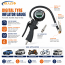ORAZIO Digital Tyre Inflator Pressure Gauge LCD 230 PSI Air Compressor 230801