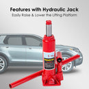 Steel Car Ramps With Jack 2PCs