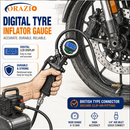 ORAZIO Digital Tyre Inflator Pressure Gauge LCD 230 PSI Air Compressor 230801