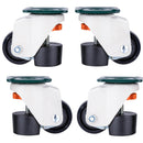 Levelling Castors Grey & Black 4PCs