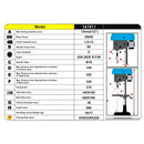 Bench Drill 13mm 250W ZJ4113 580mm Aluminum