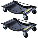 KATSU Tools 2 Pack Wheel Dolly Car Skate Set 3000 lbs 3.5" Swivel Caster 161150
