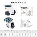 Levelling Castors Grey & Black 4PCs