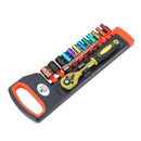 Socket Set 14PC Coloured 1/4 inch Ratchet 4/4.5/5/5.5/6/7/8/9/10/11/12/13mm, CR-V