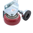 Swivel Leveling Castor 4PCs 75mm 3" - Red