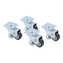 Swivel Leveling Castor 4PCs 50mm 2" - Black