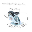 Swivel Leveling Castor 4PCs 50mm 2" - Black