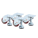 Swivel Leveling Castor 4PCs 75mm 3" - Red