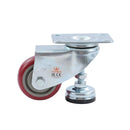 Swivel Leveling Castor 4PCs 75mm 3" - Red