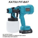 FIT-BAT Cordless Budget Spray Gun W Battery 1500MA with 5 Nozzles