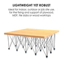 Foldable Working Table Wood & Tile - Adjustable