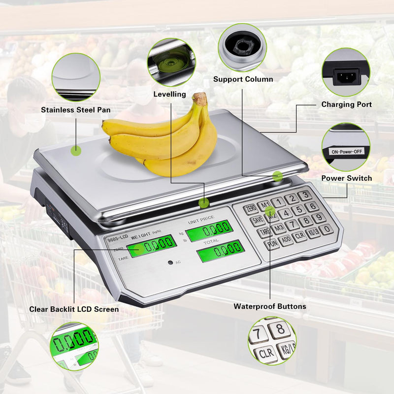 KATSU Digital Computing Scale 30KG /10g with LCD Display Electronic Calculating