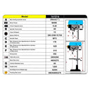 KATSU Tools 900W Industrial Bench Drill Press, 20mm Chuck, 12-Speeds