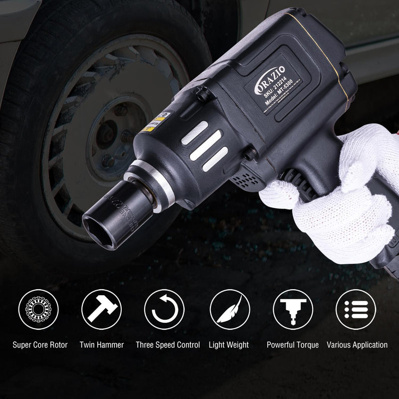Air impact wrench Set Twin Hammer 1/2  1200Nm