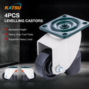 Levelling Castors Grey & Black 4PCs