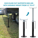 Slide Out Stabilizer Jacks 2PCs 15-26"