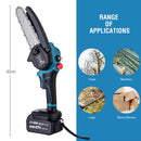 KATSU FIT-BAT Chainsaw w/Oil Pump Extra Chain 6 inch 3.0 Btry