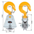 Pulley with Ball Bearings and Hook Rope 10mm 1Ton