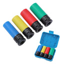 Impact Deep Socket Set Coloured 1/2" - CR-MO Black 85mm