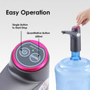 TOPWAY Water Bottle Pump USB Charging, for 3 - 5 Gallons（Black)