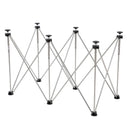 TOPWAY Foldable Working Table Wood & Tile 6 Legs Adjustable 117x62cm