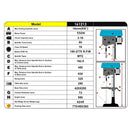 Bench Drill 16mm 550W ZJQ4116 980mm Copper