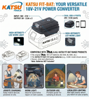 A.T USB Adapter 18V Battery with LED Work Light