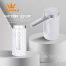 Water Bottle Pump 1200mAh USB Charging Foldable and Mute - White