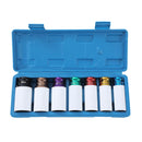 Impact Deep Socket Set Coloured 7PC CRV 1/2" 17,19,21,22,23,24,27,78mm
