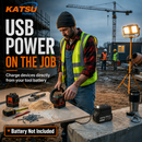 A.T USB Adapter 18V Battery with LED Work Light