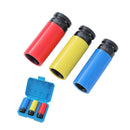 Impact Deep Socket Set Coloured 3PCs 1/2", Black CR-V, 78mm