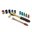 Socket Set 14PC Coloured 1/4 inch Ratchet 4/4.5/5/5.5/6/7/8/9/10/11/12/13mm, CR-V