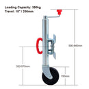 Caravan Trailer Jockey Twin Wheel Swing Up