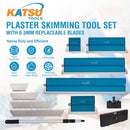 Skimming Plastering Tool Set 25,40,60,80cm In Plastic Case