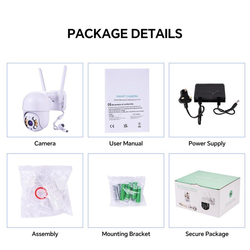 New Flash 3MP Security Camera Outdoor - 2.8