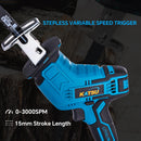 KATSU Tools FIT-BAT 21V Mini Pruning Saw 2.0Ah Battery Charger 4 Blade 102759B