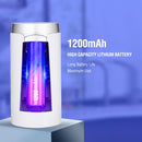 Water Bottle Pump 1200mAh USB Charging Foldable and Mute - White