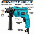 KATSU Tools 500W Electric Impact Drill 13mm Chuck Variable Speed DIY 100136