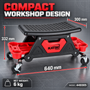 KATSU Tools 300lbs Rolling Mechanic Creeper Seat Workshop Stool Tool Tray 449305