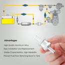 One Way Aluminium Fuel Valve 3PCs  8/10/12mm