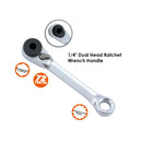 Short Ratchet Handle Set 2PCs 1/4"