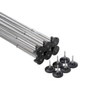 TOPWAY Foldable Working Table Wood & Tile 6 Legs Adjustable 117x62cm