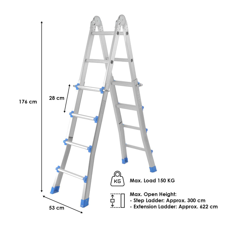 Aluminium Ladder Telescopic Foldable