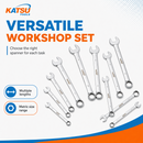KATSU Tools 14pc Metric Combination Spanner Set 8-24mm Mechanic Car Tool 441232