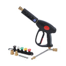 Pressure Washer Gun Short with Angled Wand and 5 Nozzle Tips