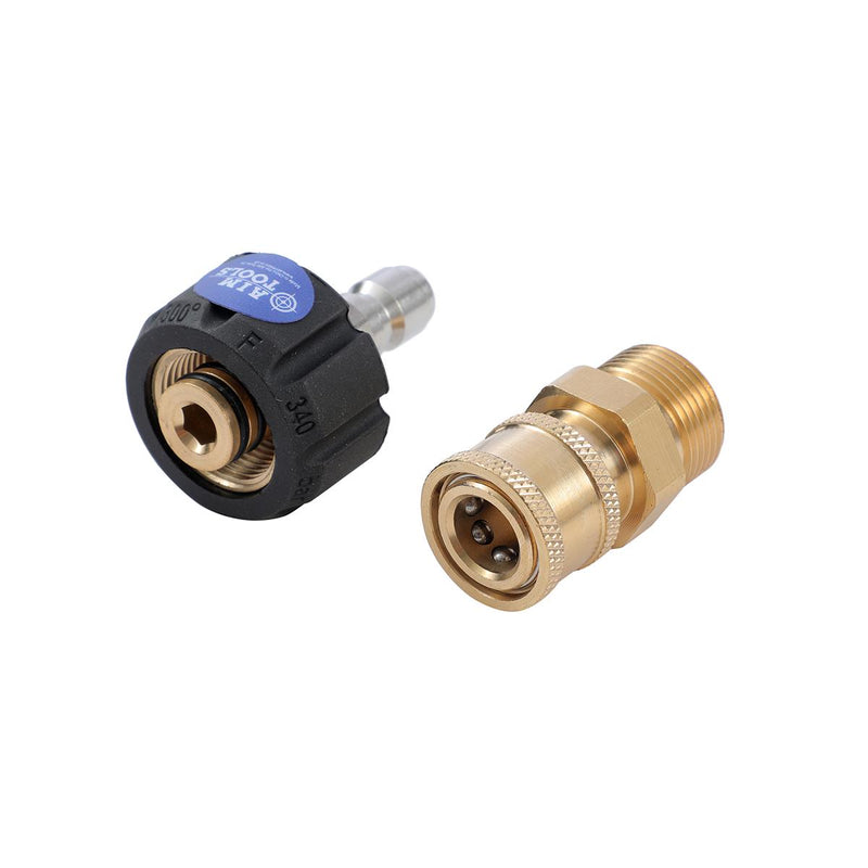 Pressure Washer Adapter Set, Quick from M22 to 1/4''