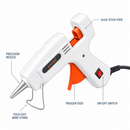 KATSU Tools 20W Electric Hot Glue Gun Melt 12Pcs Glue Sticks 7x150mm 323128