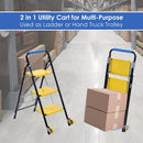 3 Steps Steel Trolley Ladder