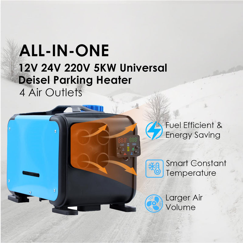 Diesel Parking Heater Digital Display blue 4 Holes AC/DC