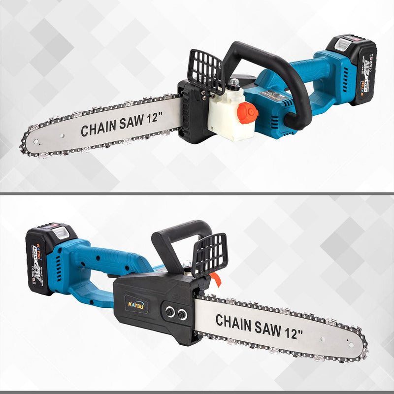 FIT-BAT Chainsaw 12" 2 Chains & Oil Pump With Battery 4.0Ah